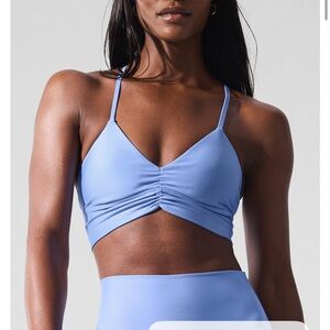 ALO Yoga Airlift Divine Bra - Size S - Crystal Clear Blue